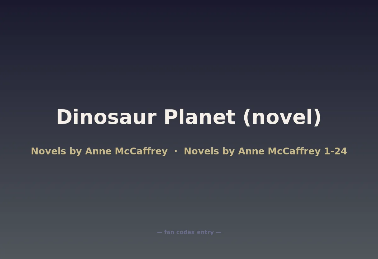 Dinosaur Planet (novel)